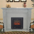 western natural white stone carved marble fireplace for sale